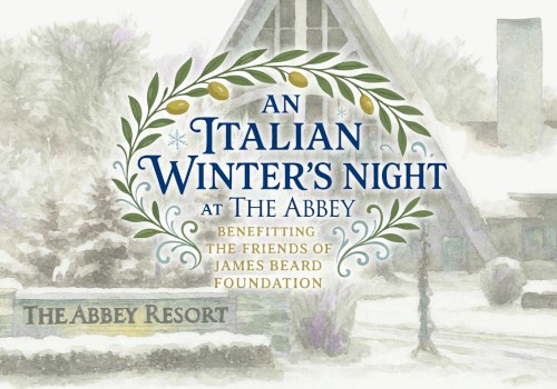 An Italian Winter’s Night at The Abbey benefiting James Beard Foundation, a charity event at The Abbey Resort.
