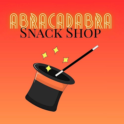 An advertisement for a snack shop called 
