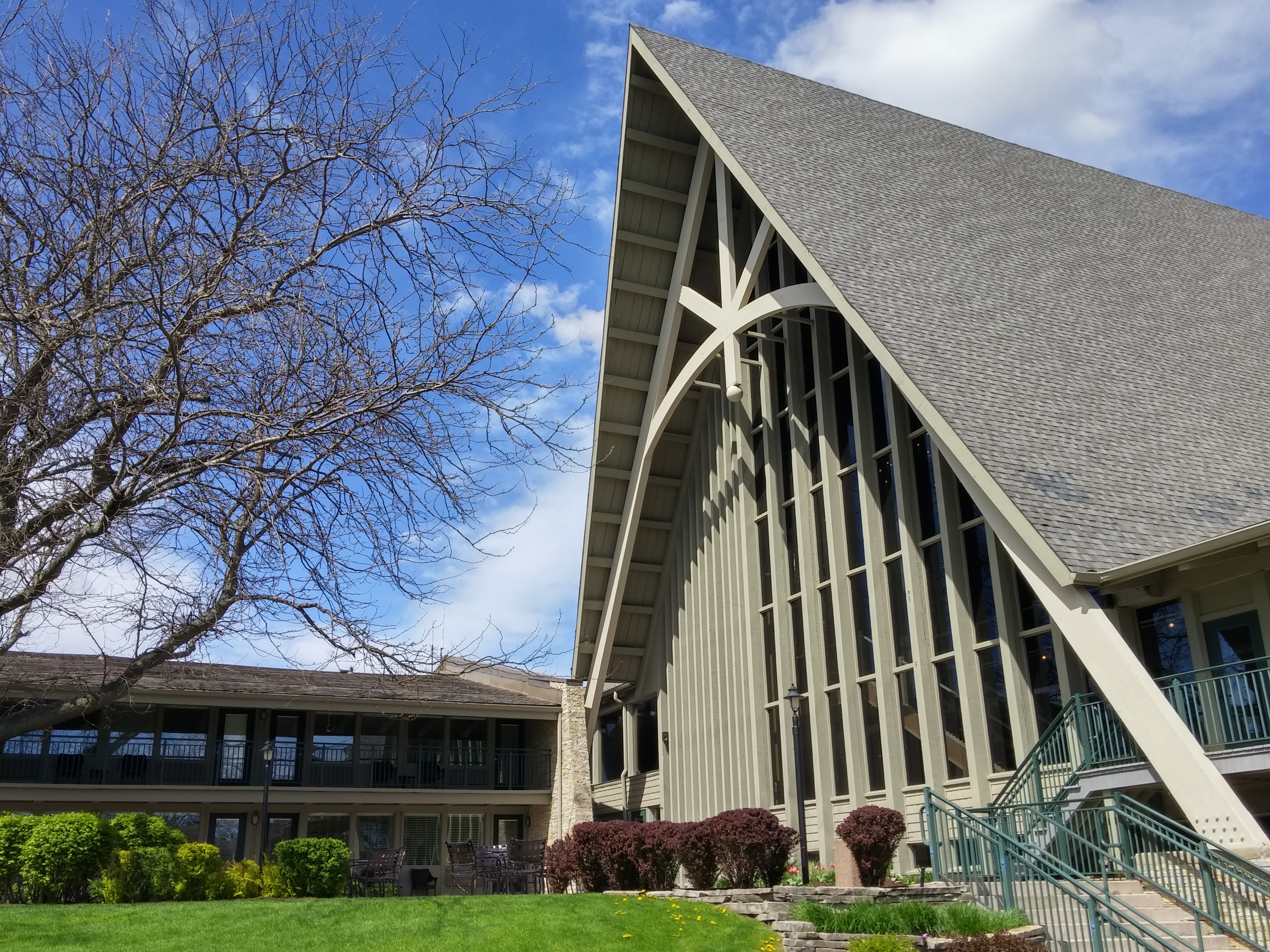 The Abbey Resort triangular window and roofline