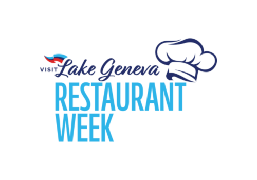 This image promotes Lake Geneva Restaurant Week, encouraging people to visit and enjoy local dining experiences.